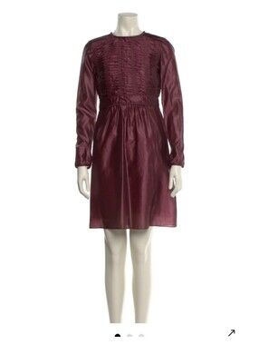 Burberry Rich Burgundy Midi Dress